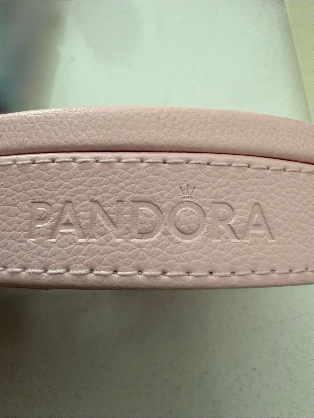 Pandora Round Pink Charms and Bracelet Casw with Embossed '20' - Used